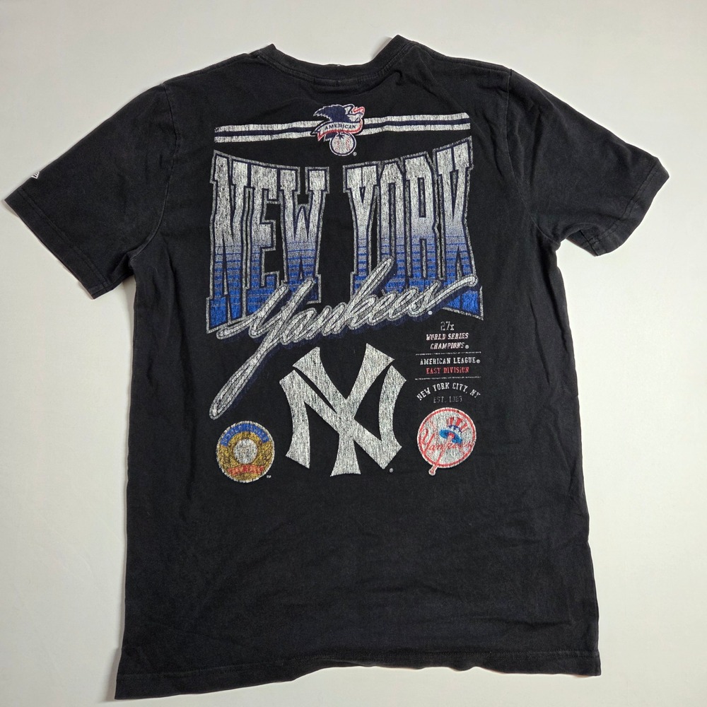 New Era New York Yankees Cooperstown Collection T-Shirt Men Medium Black Vintage